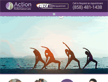 Tablet Screenshot of actionperformancecare.com